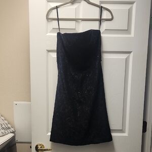 White House Black Market Strapless Black Dress